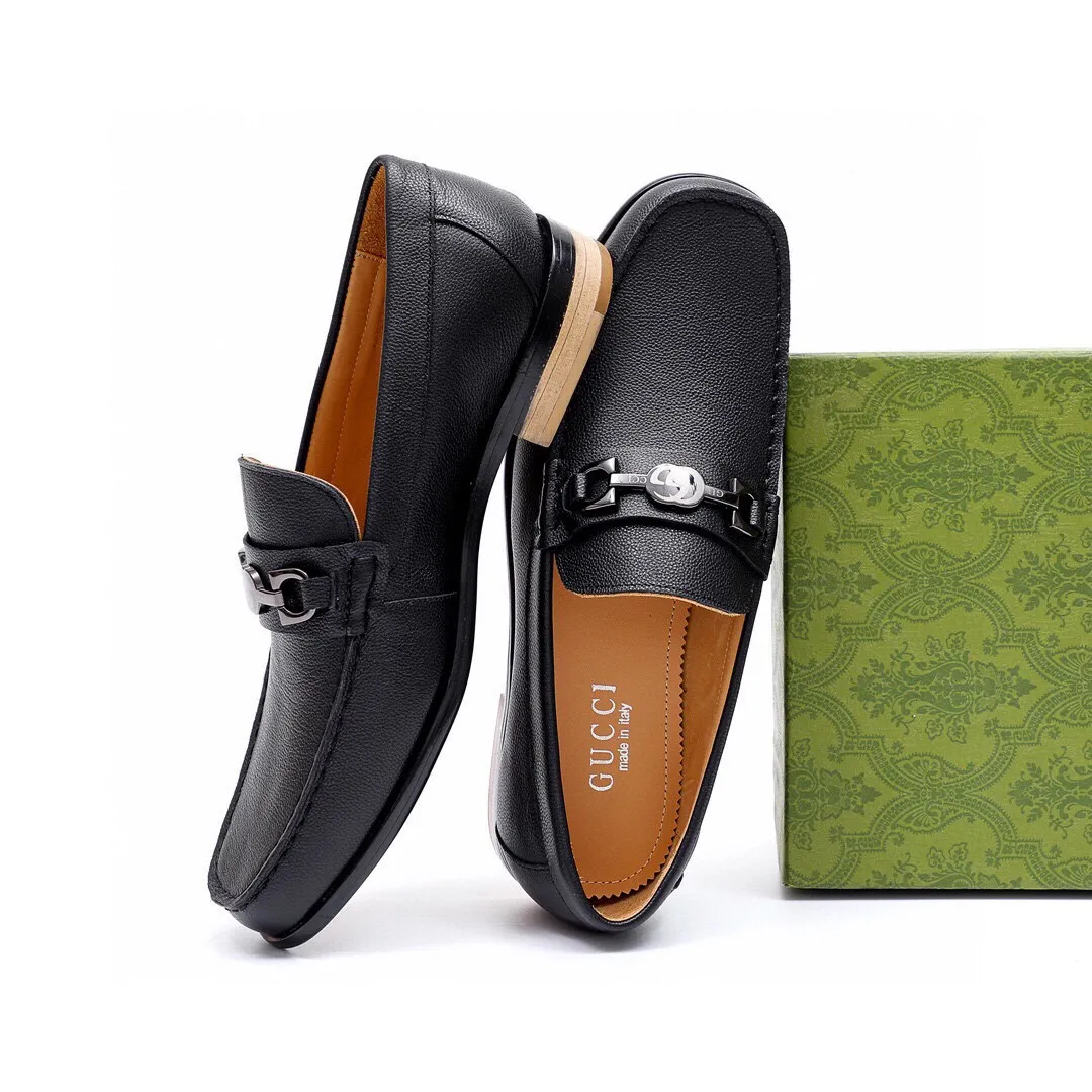 Men's shoes 💰500 💐Gucci GUCCI official website men's business formal leather shoes updated 💥Hong Kong counters synchronized new styles 💥completely one-to-one replica shipments 👍Except for zero difference in counter quality, they are all made of imported first-layer pebbled calfskin uppers with original hardware buckles ➕water-dyed cow 🐂 leather lining, original combination outsole, matching code 38-44 (45🉑️customized)